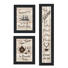 "The Kitchen Collection II" 3-Piece Vignette by Millwork Engineering, Black Frame