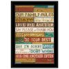 "Our Family Rules" by Marla Rae, Ready to Hang Framed Print, Black Frame