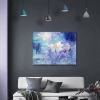 1pcs Framed Canvas Wall Art Decor Abstract Style Painting, Impressionism Lotus Painting Decoration For Office Living Room