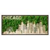 Chicago Moss City Silhouette Metal Wall Art